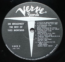 Load image into Gallery viewer, Yves Montand : On Broadway...The Best Of Yves Montand (LP, Comp, Mono)