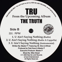 Load image into Gallery viewer, Tru : U Ain&#39;t Saying Nothing (12&quot;)