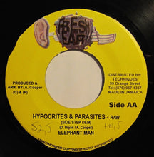 Load image into Gallery viewer, Elephant Man : Hypocrites &amp; Parasites (Side Step Dem) (7")