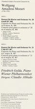 Load image into Gallery viewer, Mozart* – Friedrich Gulda, Wiener Philharmoniker · Vienna Philharmonic*, Claudio Abbado : Klavierkonzerte · Piano Concertos Nr. 20 &amp; 21 (LP)