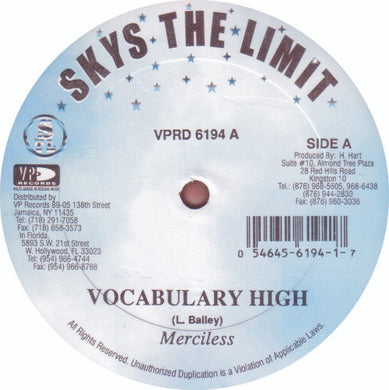 Merciless, Alley Cat (4) : Vocabulary High (12