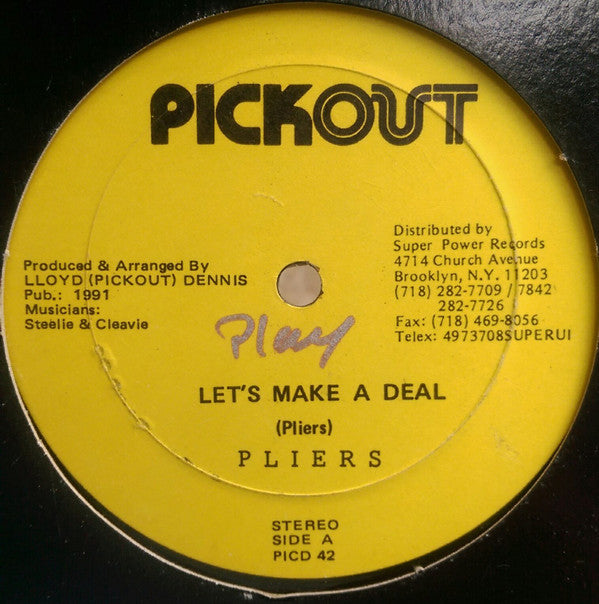 Pliers, Apache Scratchy, Wendy (34) : Let's Make A Deal (12