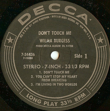 Wilma Burgess : Don't Touch Me (7