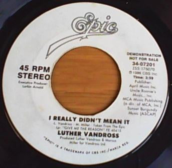 Luther Vandross : I Really Didn't Mean It (7