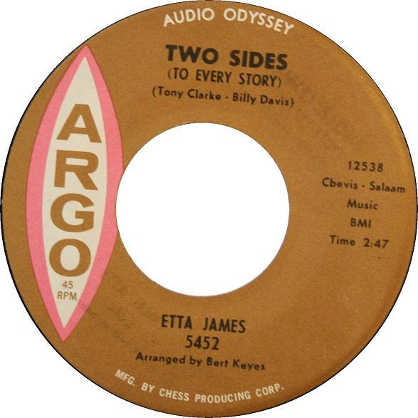 Etta James : Two Sides (To Every Story) / I Worry Bout You  (7