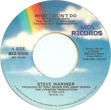 Load image into Gallery viewer, Steve Wariner : What I Didn't Do (7", Glo)