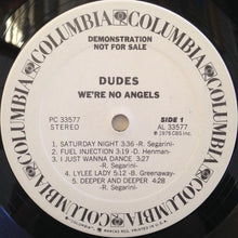 Load image into Gallery viewer, Dudes (3) : We're No Angels (LP, Album, Promo)