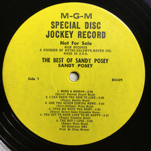 Load image into Gallery viewer, Sandy Posey : The Best Of Sandy Posey (LP, Comp, Mono, Promo)