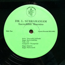 Load image into Gallery viewer, L. Subramaniam : Incredible Maestro (LP, Album)