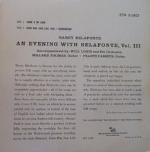 Load image into Gallery viewer, Harry Belafonte : An Evening With Belafonte - Vol. III (7", EP)