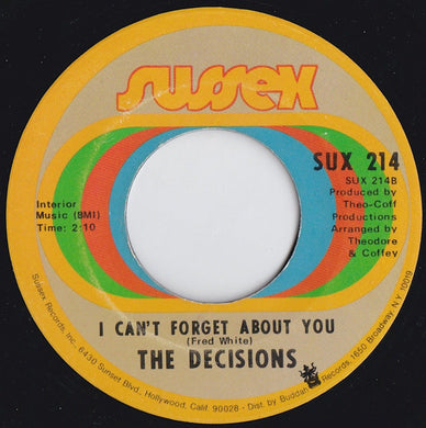 The Decisions : It's Love That Really Counts / I Can't Forget About You (7