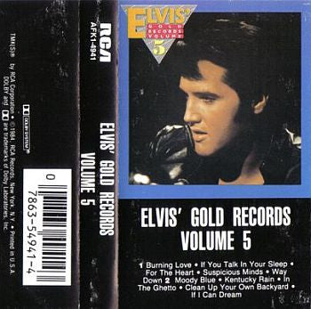 Elvis Presley : Elvis' Gold Records Volume 5 (Cass, Comp, RE)