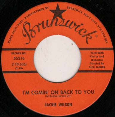 Jackie Wilson : I'm Comin' On Back To You / Lonely Life (7
