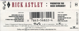Rick Astley : Whenever You Need Somebody (Cass, Album)