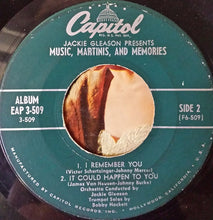 Load image into Gallery viewer, Jackie Gleason : Jackie Gleason Presents Music, Martinis, and Memories (Part 3)  (7", EP, Mono)