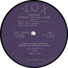 Load image into Gallery viewer, Ludwig van Beethoven • The London Symphony Orchestra, Edouard Van Remoortel : Symphony No. 7 In A Major Op. 92 • Symphony No. 8 In F Major Op. 93 (LP, Album)