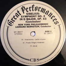 Load image into Gallery viewer, Jean Sibelius / The New York Philharmonic Orchestra Conducted By Leonard Bernstein : Sibelius: Second Symphony In D Major, Op. 43 (LP, RE, RM)