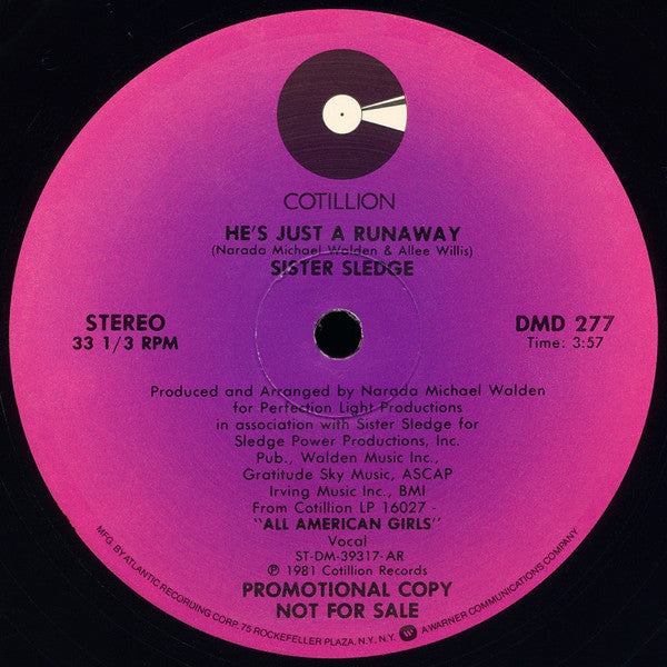 Sister Sledge : He's Just A Runaway (12