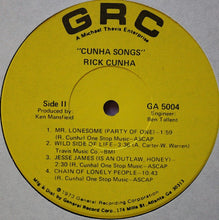 Load image into Gallery viewer, Rick Cunha : Cunha Songs (LP, Album)