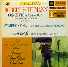 Load image into Gallery viewer, Robert Schumann, Orchester Der Wiener Staatsoper, Anton Kamper :  Concerto In A Minor, Op. 54 For Piano And Orchestra, Symphony No. 1 In B Flat Major, Op. 38 "Spring" (LP, Album)