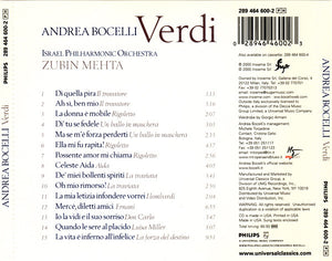 Andrea Bocelli : Verdi (CD, Album)