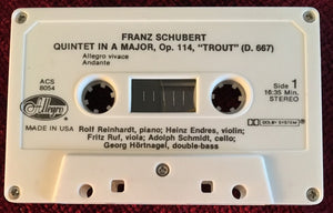 Franz Schubert : Rolf Reinhardt, Endres-Quartett : Trout Quintet In A Major, D. 677 (Cass, Album, RE)