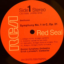 Load image into Gallery viewer, Ludwig van Beethoven, Boston Symphony Orchestra, Erich Leinsdorf : Symphonies Nos. 1 and 8 (LP)