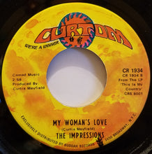 Load image into Gallery viewer, The Impressions : This Is My Country / My Woman&#39;s Love (7&quot;, Single)