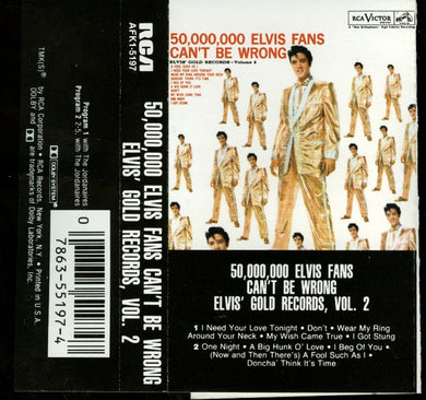 Elvis Presley : 50,000,000 Elvis Fans Can't Be Wrong (Elvis' Gold Records, Vol. 2) (Cass, Comp)
