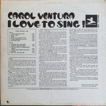 Load image into Gallery viewer, Carol Ventura : I Love To Sing! (LP, Album, Mono)