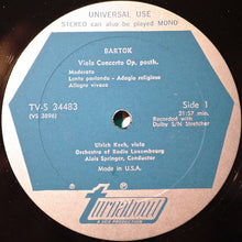 Load image into Gallery viewer, Béla Bartók : The Last Two Works (Viola Concerto / Piano Concerto No. 3) (LP)