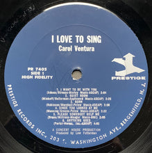 Load image into Gallery viewer, Carol Ventura : I Love To Sing! (LP, Album, Mono)