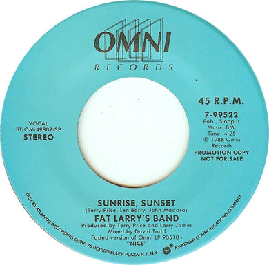 Fat Larry's Band : Sunrise, Sunset (7