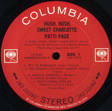 Load image into Gallery viewer, Patti Page : Hush, Hush Sweet Charlotte (LP)
