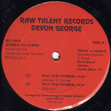Load image into Gallery viewer, Anthony Devon George : Play Yuh Number (12&quot;)