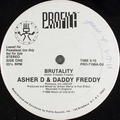 Asher D & Daddy Freddy : Brutality (12