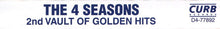 Load image into Gallery viewer, The Four Seasons : 2nd Vault Of Golden Hits (Cass, Comp)