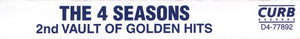 The Four Seasons : 2nd Vault Of Golden Hits (Cass, Comp)