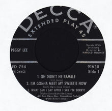 Load image into Gallery viewer, Peggy Lee : Songs From Pete Kelly's Blues (7", EP, Mono)