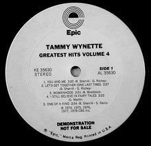Load image into Gallery viewer, Tammy Wynette : Greatest Hits Volume 4 (LP, Comp, Promo)