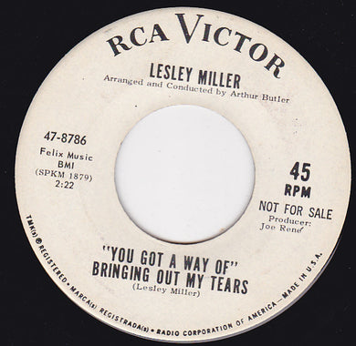 Lesley Miller : (You Got A Way Of) Bringin' Out My Tears (7