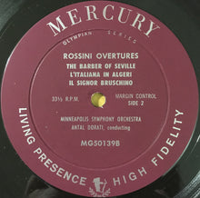 Load image into Gallery viewer, Gioacchino Rossini, Antal Dorati Conducting Minneapolis Symphony Orchestra : Rossini Overtures. La Gazza Larda; La Scala Di Seta; La Cenerentola; Barber Of Seville; L'Italiana In Algeri; Il Signor Bruschino. (LP, Album)
