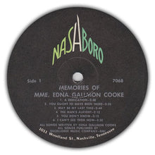 Load image into Gallery viewer, Edna Gallmon Cooke : Memories Of Mme. Edna Gallmon Cooke (LP, Comp)