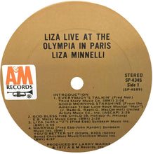Load image into Gallery viewer, Liza Minnelli : Live At The Olympia In Paris (LP, Album, Mon)