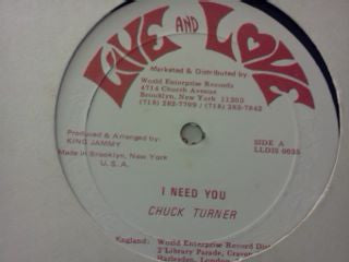 Chuck Turner : I Need You (12