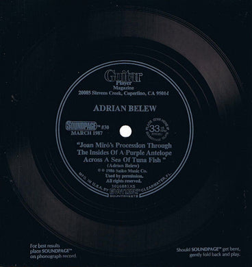 Adrian Belew : Joan Miro's Procession Through The Insides Of A Purple Antelope Across A Sea Of Tuna Fish (Flexi, 7