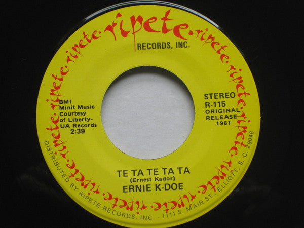 Ernie K-Doe / Dallas Frazier : Te Ta Te Ta Ta / Elvira (7