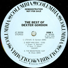 Load image into Gallery viewer, Dexter Gordon : The Best Of Dexter Gordon (LP, Comp, Promo)