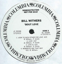 Load image into Gallery viewer, Bill Withers : &#39;Bout Love (LP, Album, Promo)
