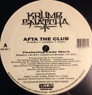Krumb Snatcha : Afta The Club (12